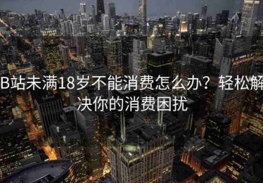B站未满18岁不能消费怎么办？轻松解决你的消费困扰