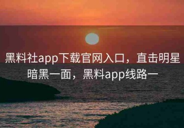 黑料社app下载官网入口，直击明星暗黑一面，黑料app线路一