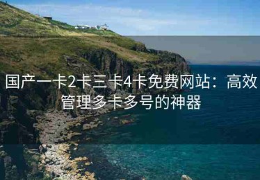 国产一卡2卡三卡4卡免费网站：高效管理多卡多号的神器